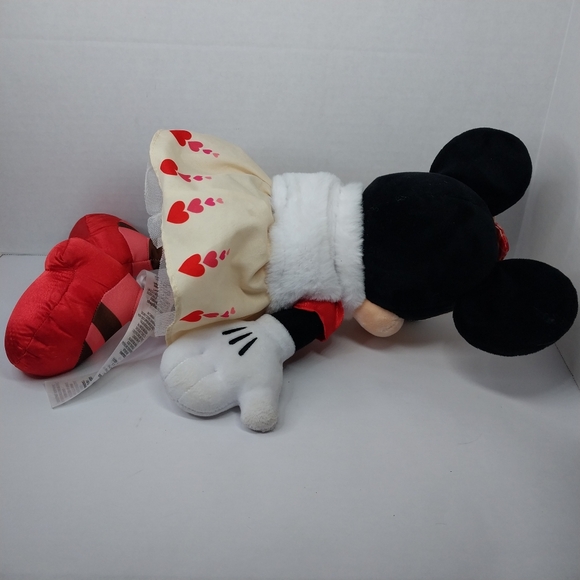 Disney World Valentine's Day Plush Disney Minnie W/Hearts Skirt 16inc Soft Plush - Picture 6 of 11